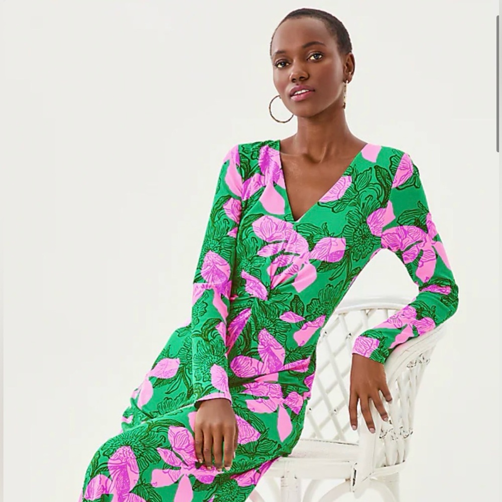 LILLY PULITZER
Tilli Maxi Dress - Kitts Green Sunset
Shadows $198 - Picture 2 of 6